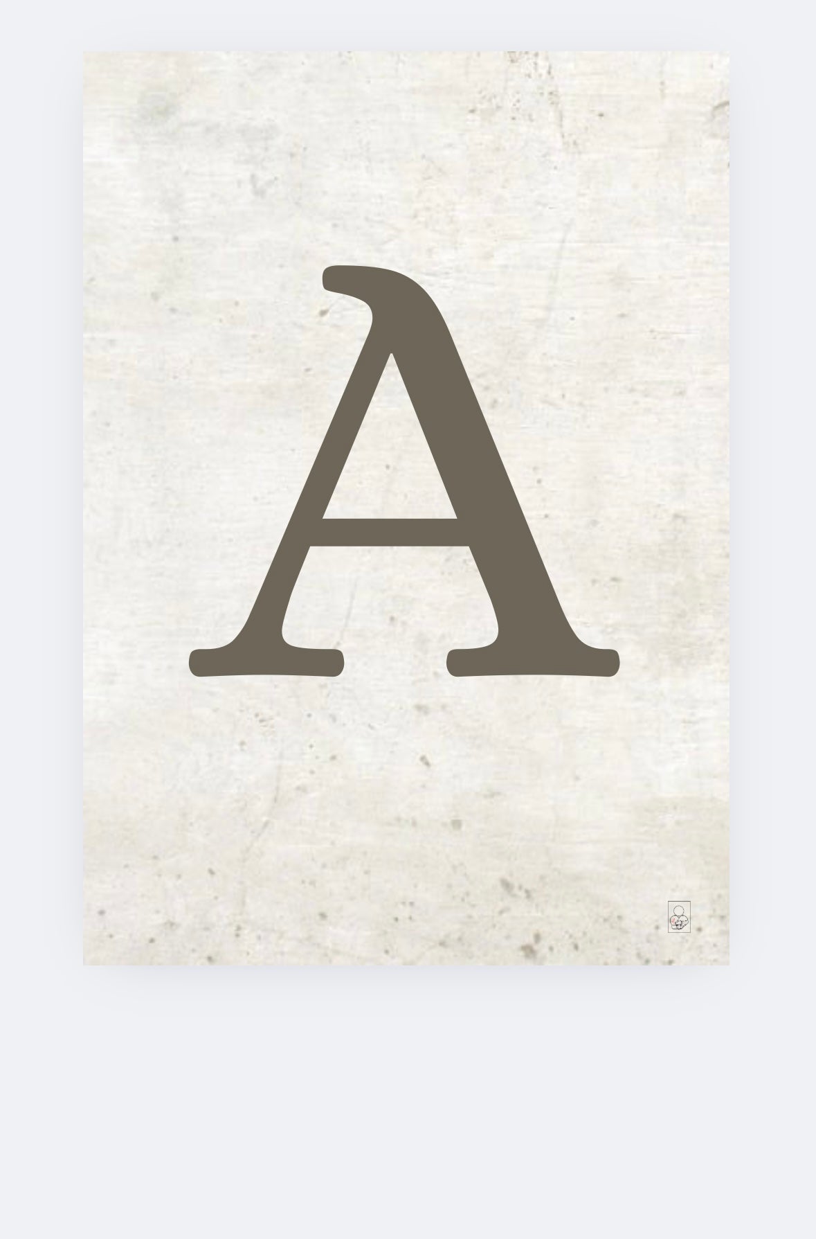 Minimalistische Letter Art