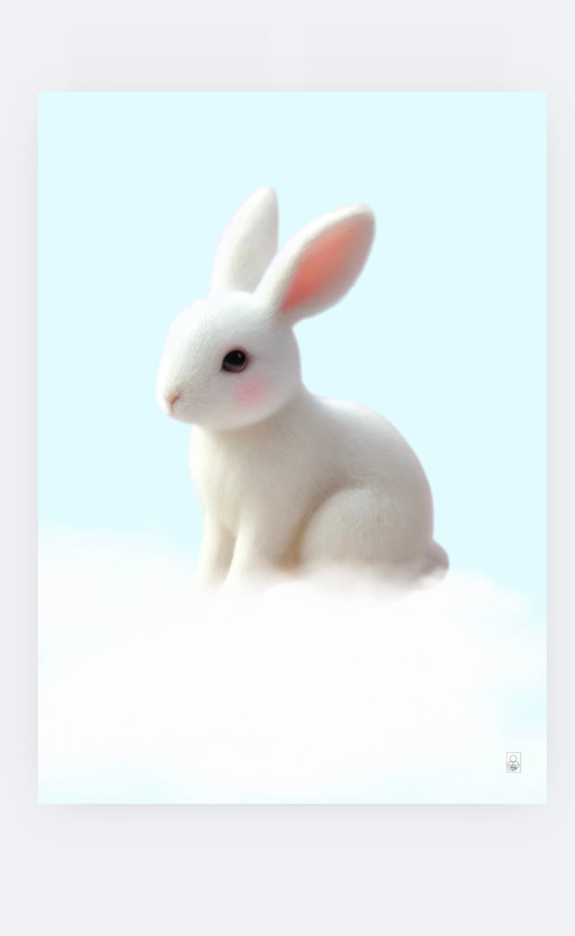 Cute Rabbit Cartoon Poster – 50x70 cm