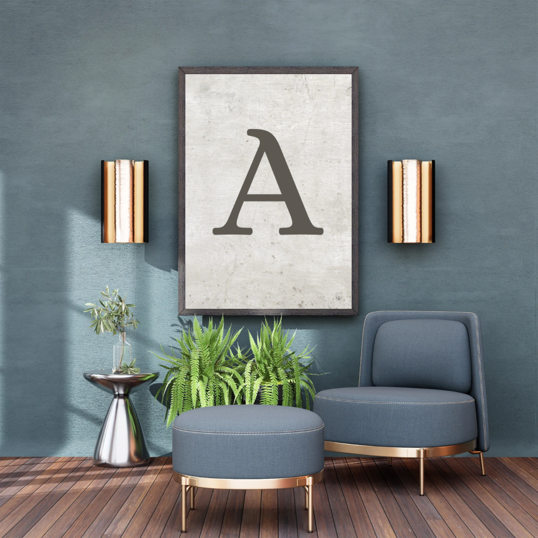 Minimalistische Letter Art