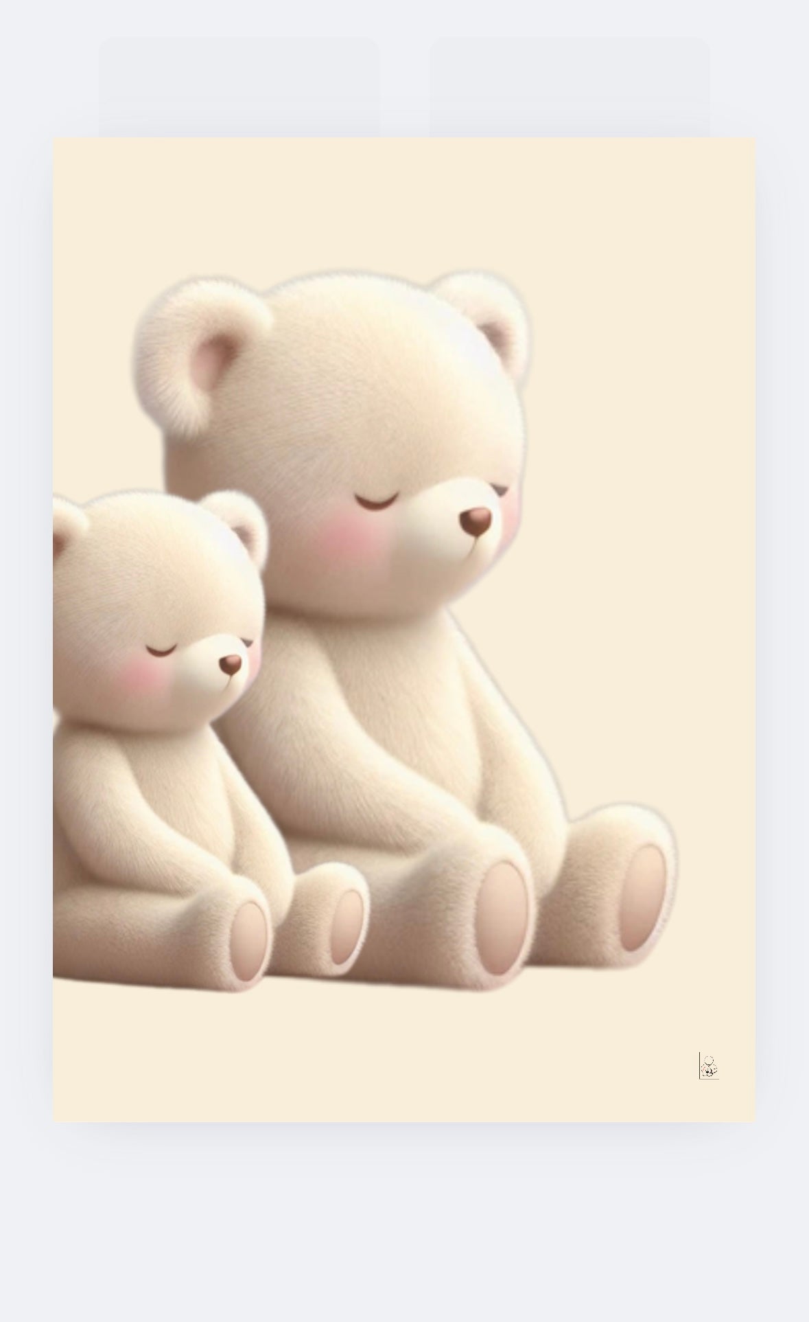 Cute Bear Cartoon Poster – 50x70 cm
