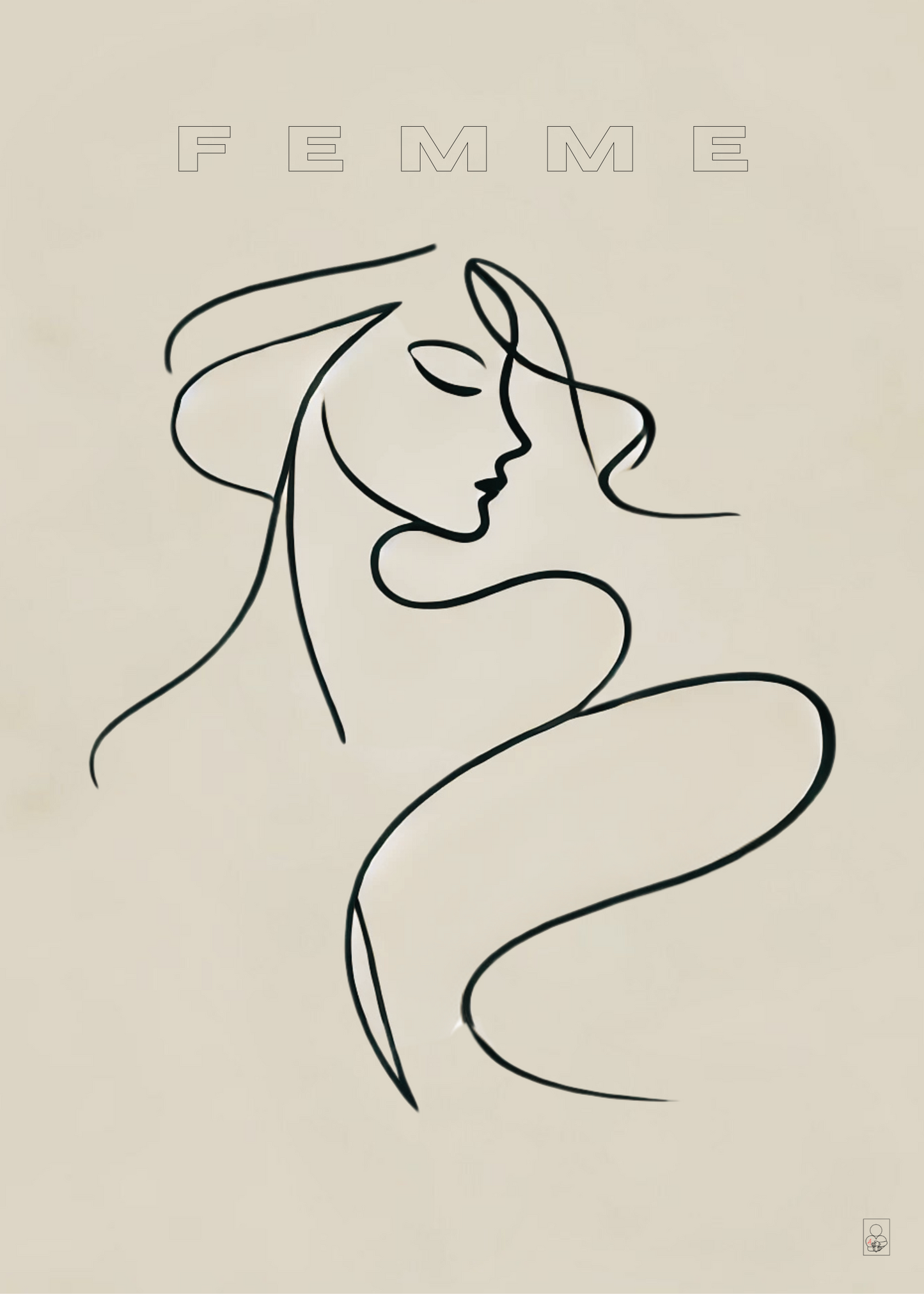 Femme Poster – Minimalist Design (50x70 cm)