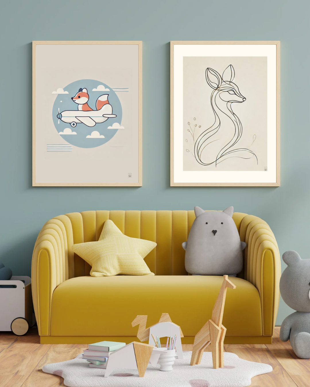 Flying Fox Cartoon Poster – 50x70 cm