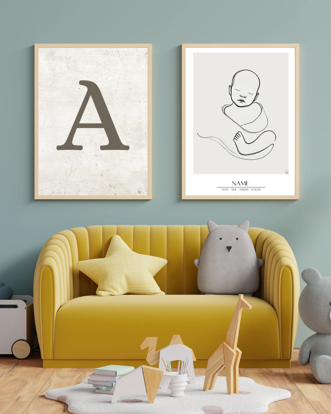 Minimalistische Letter Art