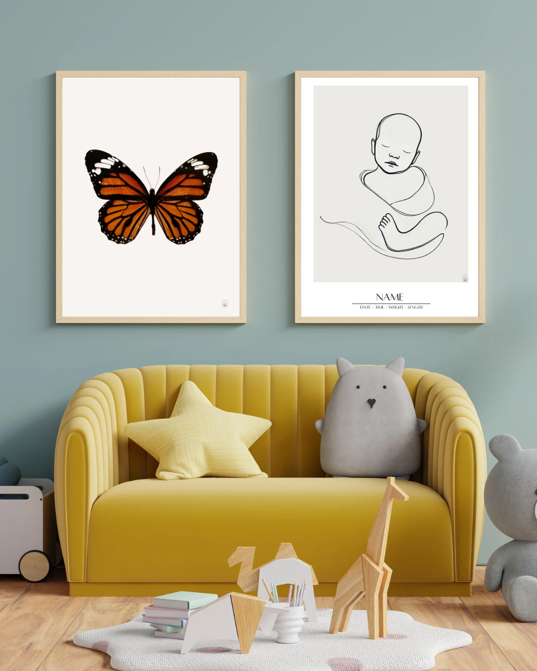 Elegant Butterfly Poster – 50x70 cm