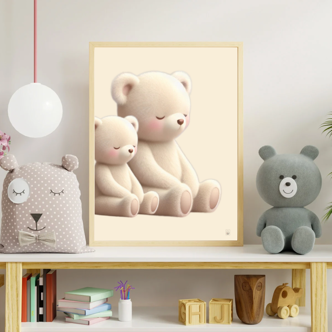 Cute Bear Cartoon Poster – 50x70 cm