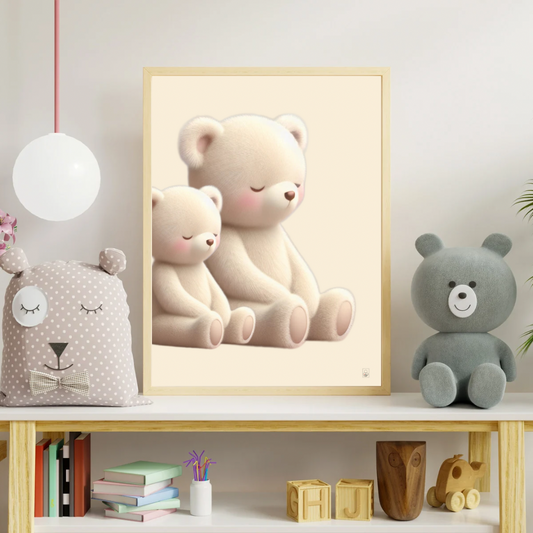 Cute Bear Cartoon Poster – 50x70 cm