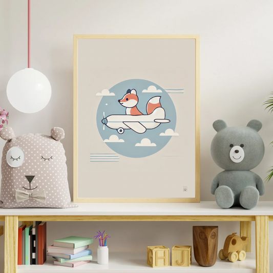 Flying Fox Cartoon Poster – 50x70 cm